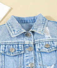 Load image into Gallery viewer, Distressed Jean Vest