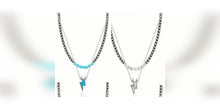 Load image into Gallery viewer, Navajo Pearl/Lightening Bolt Necklace Set