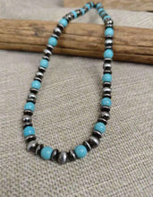 Load image into Gallery viewer, Layered Cross Navajo Pearl Necklaces