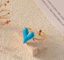 Load image into Gallery viewer, Colorful Open Heart Ring