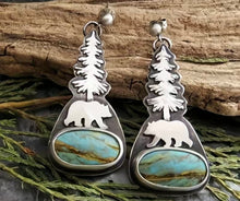 Load image into Gallery viewer, Bear Dangle Earrings