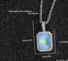 Load image into Gallery viewer, Platinum Chain with Square Charm