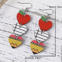 Load image into Gallery viewer, Dangle apple wood  Earrings