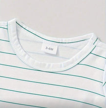 Load image into Gallery viewer, Striped Onesie/overall Set