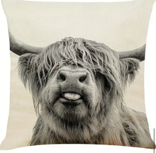 Load image into Gallery viewer, Highland Cow Pillow Case