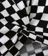 Load image into Gallery viewer, Knitted Hem Checkered Outfit