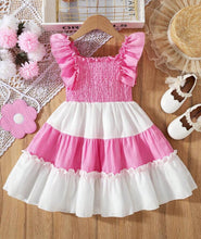 Load image into Gallery viewer, Flutter Sleeve Block dress