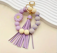 Load image into Gallery viewer, Sunflower charm beaded key rings
