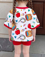 Load image into Gallery viewer, Red Back to School Short Outfit