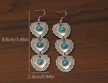 Load image into Gallery viewer, Heart Embellished Dangle Earrings