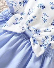 Load image into Gallery viewer, Blue Flowered onesie/Hat