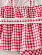 Load image into Gallery viewer, Red Checkered Short Set