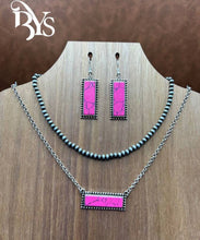Load image into Gallery viewer, Bar Necklace/Earring Set