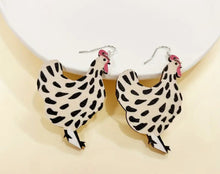 Load image into Gallery viewer, Spotted Chicken Earrings