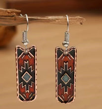 Load image into Gallery viewer, Aztec drop earrings