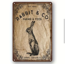 Load image into Gallery viewer, Rabbit &amp; Co. Metal Sign
