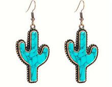 Load image into Gallery viewer, Copper Cactus Earrings