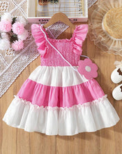 Load image into Gallery viewer, Flutter Sleeve Block dress