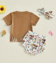 Load image into Gallery viewer, Floral Cow Bummie Outfit