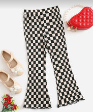 Load image into Gallery viewer, Ivory/Black Checkered Flares