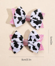 Load image into Gallery viewer, Pink Cow Bows