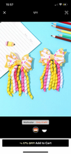 Load image into Gallery viewer, Pencil Ribbon Bows