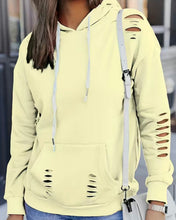 Load image into Gallery viewer, Ripped Kangaroo Pouch Hoodie