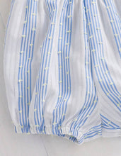 Load image into Gallery viewer, Blue Striped Flower Short Set