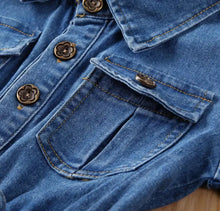Load image into Gallery viewer, Denim Romper