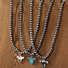 Load image into Gallery viewer, Cow Navajo pearl necklace