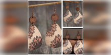 Load image into Gallery viewer, Wooden Drop Sunflower Earrings