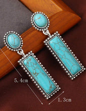 Load image into Gallery viewer, Vintage turquoise drop earrings