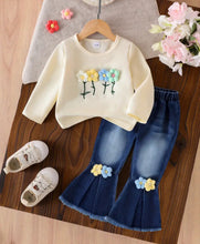 Load image into Gallery viewer, Floral Jean Outfit