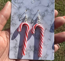 Load image into Gallery viewer, Candy Cane Earrings
