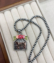 Load image into Gallery viewer, Flower Cow Tag Necklace