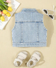 Load image into Gallery viewer, Distressed Jean Vest