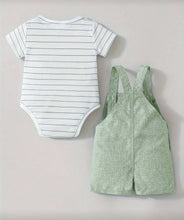 Load image into Gallery viewer, Striped Onesie/overall Set