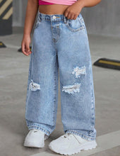 Load image into Gallery viewer, Distressed Wide Leg Jeans