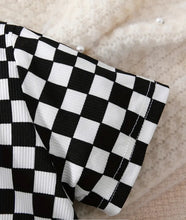 Load image into Gallery viewer, Knitted Hem Checkered Outfit