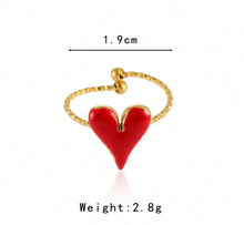 Load image into Gallery viewer, Colorful Open Heart Ring