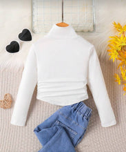 Load image into Gallery viewer, White Mock Neck Shirt
