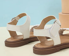 Load image into Gallery viewer, Kid’s White braided sandals