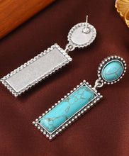 Load image into Gallery viewer, Vintage turquoise drop earrings