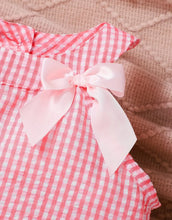 Load image into Gallery viewer, Checkered Flower Short Set