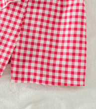 Load image into Gallery viewer, Red Checkered Short Set