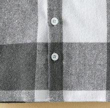Load image into Gallery viewer, Grey Button up Plaid shirt