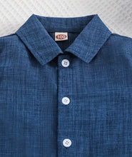 Load image into Gallery viewer, 3 pc. Boys Blue Checkered Short Outfits