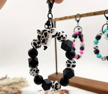 Load image into Gallery viewer, Western Silicone beaded key wristlet