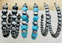Load image into Gallery viewer, Navajo Pearl Hoop Earrings