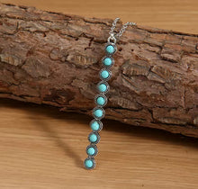 Load image into Gallery viewer, Turquoise long pendant chain